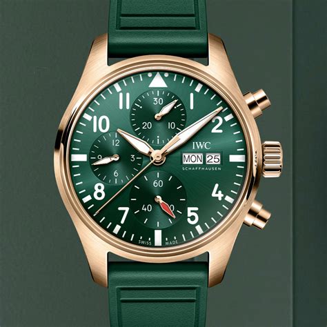 iwc pilot green 41|iwc pilot spitfire chronograph 41mm.